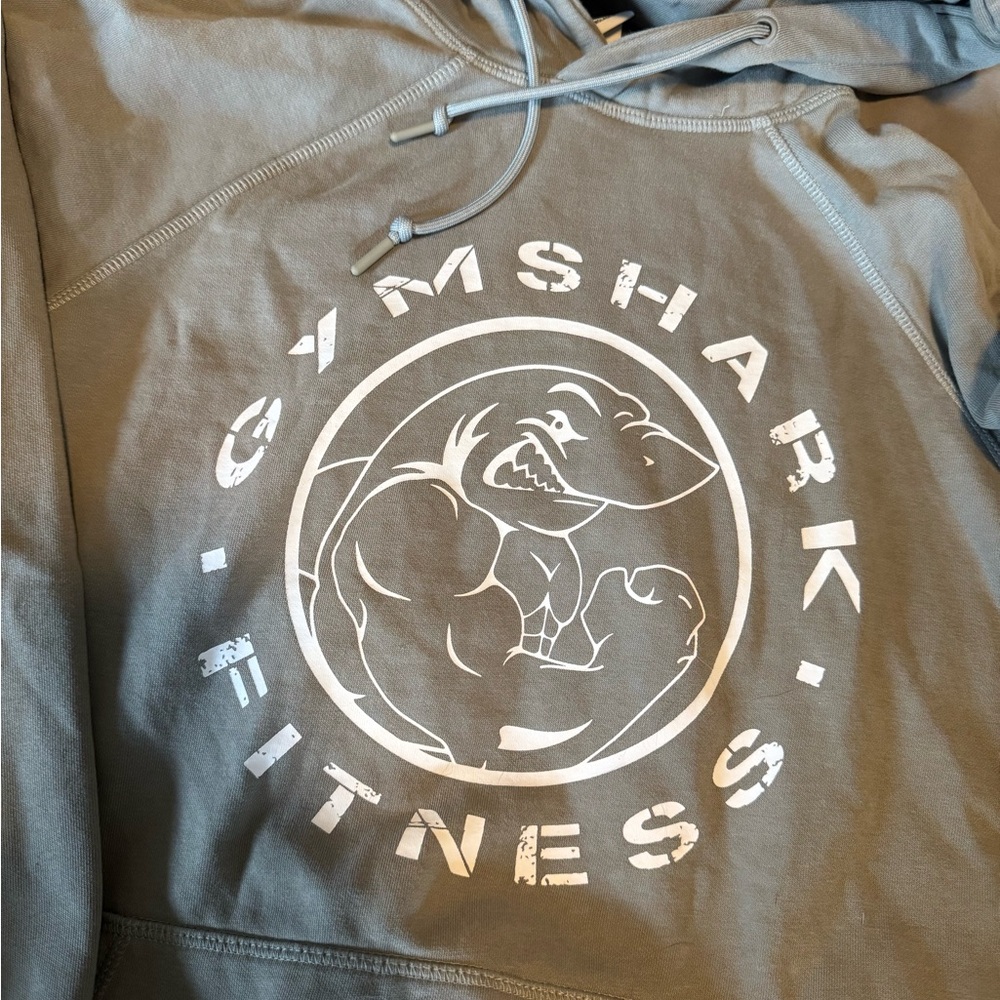 Gymshark Grey Fleece Lined Hoodie with Bold Logo